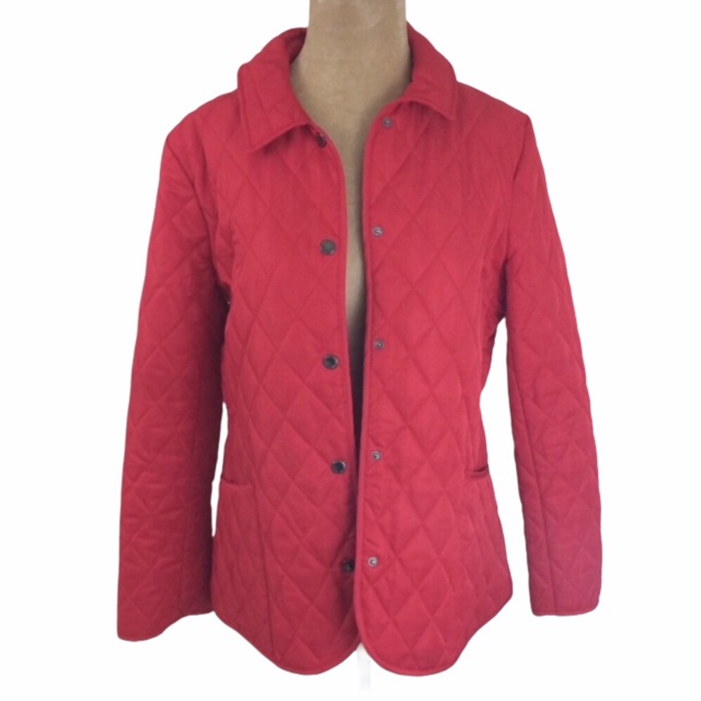 Lightweight red jacket with snap closures Medium
